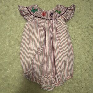 Chic Pink and White Bodysuit One Piece